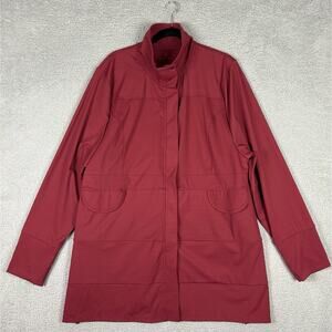 Any Age Activewear Long Sedona Jacket Women’s 4XL Maroon Travel Performance